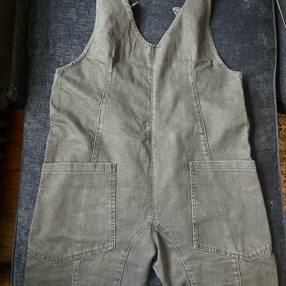 Black Denim Overalls